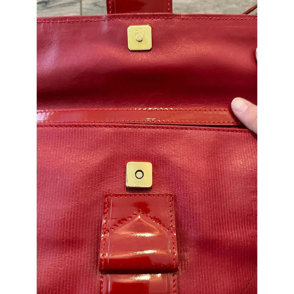 Fendi Red Leather rare handbag purse crossbody vintage - Picture 6 of 16